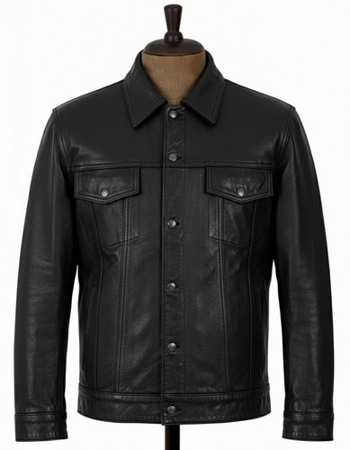 Men lambskin leather biker - men,